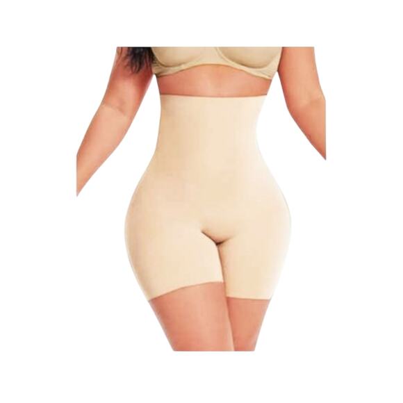 SKIMS High Waist Shorts Shapewear Seamless Tummy Control Mid-Thigh Nude, M - Picture 1 of 6